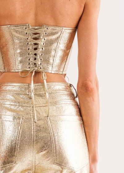 Gaia corset top in gold