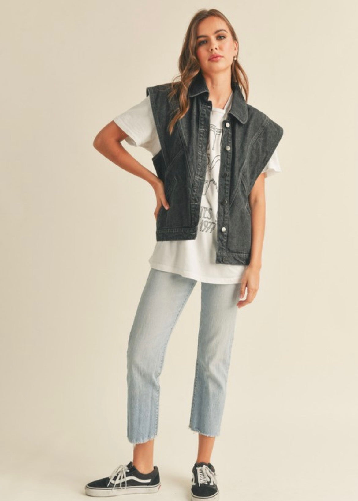 Tupelo denim vest jacket