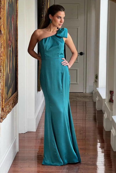 Lise teal maxi dress