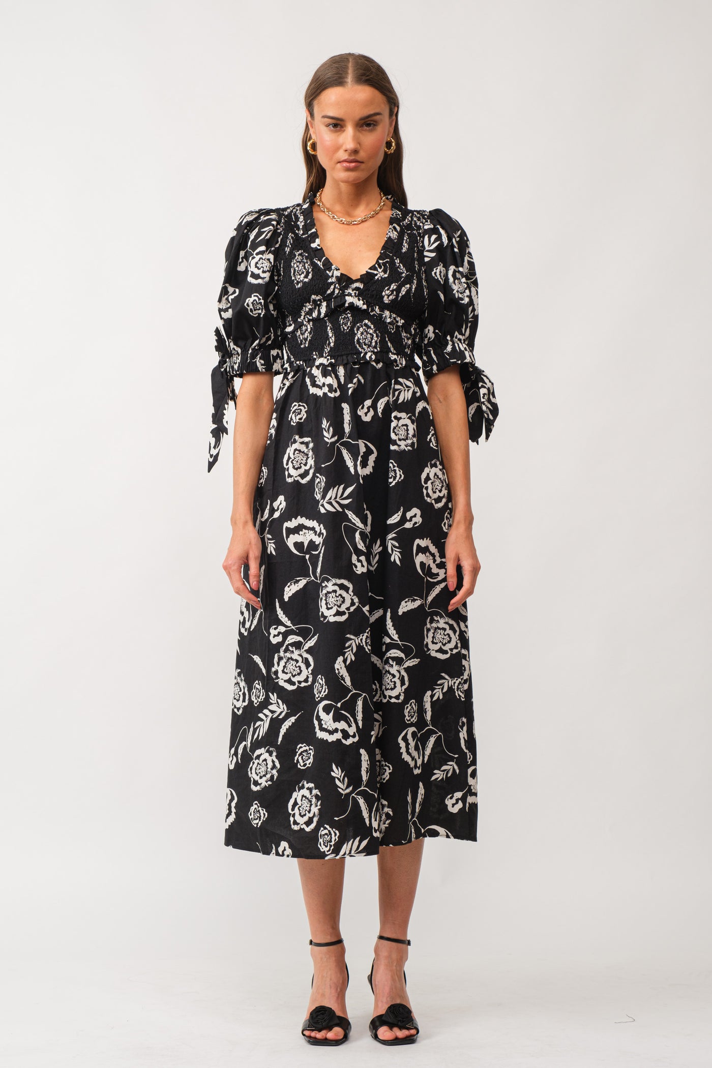 Salasai flower midi dress