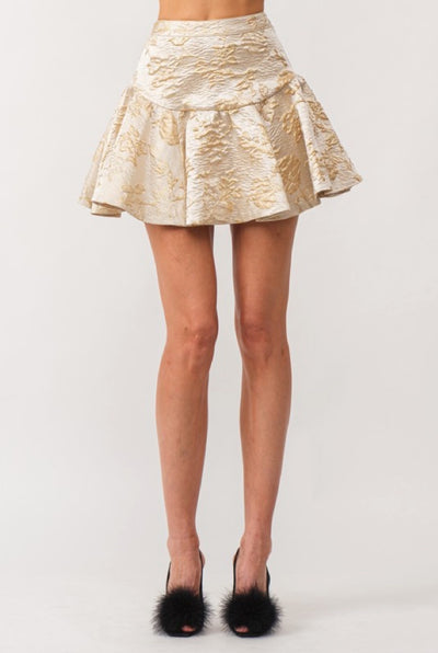 Nina metallic skirt in gold