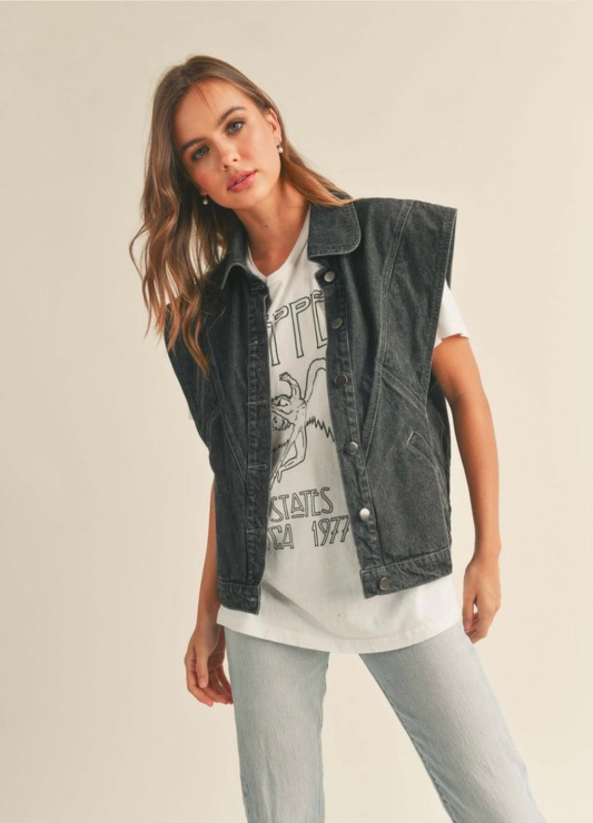 Tupelo denim vest jacket