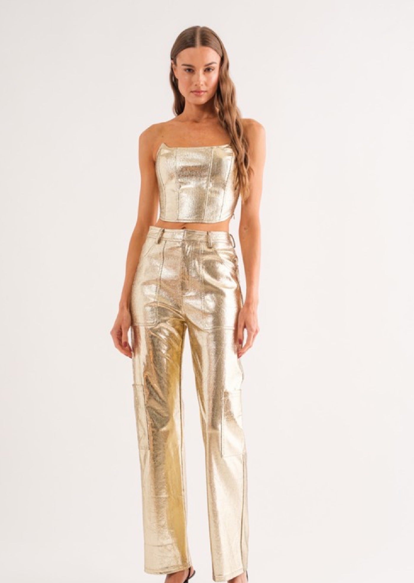 Gaia corset top in gold