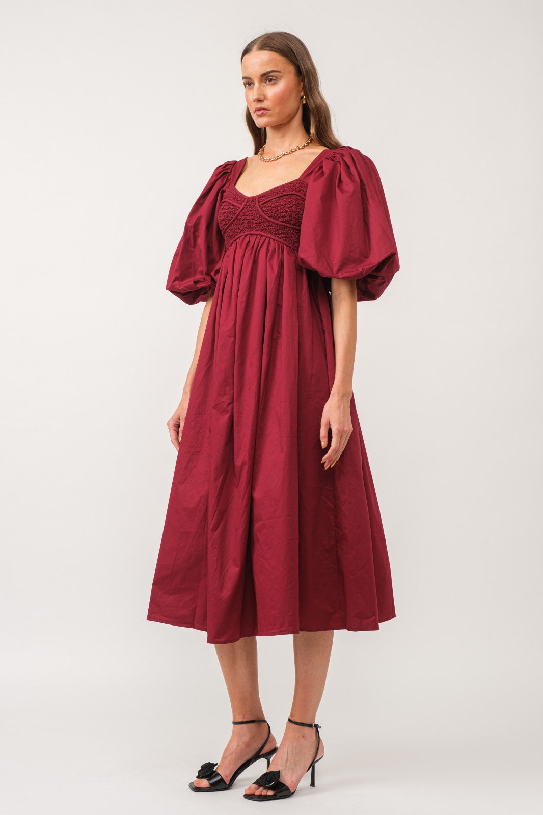 Eloise maxi dress in cognac