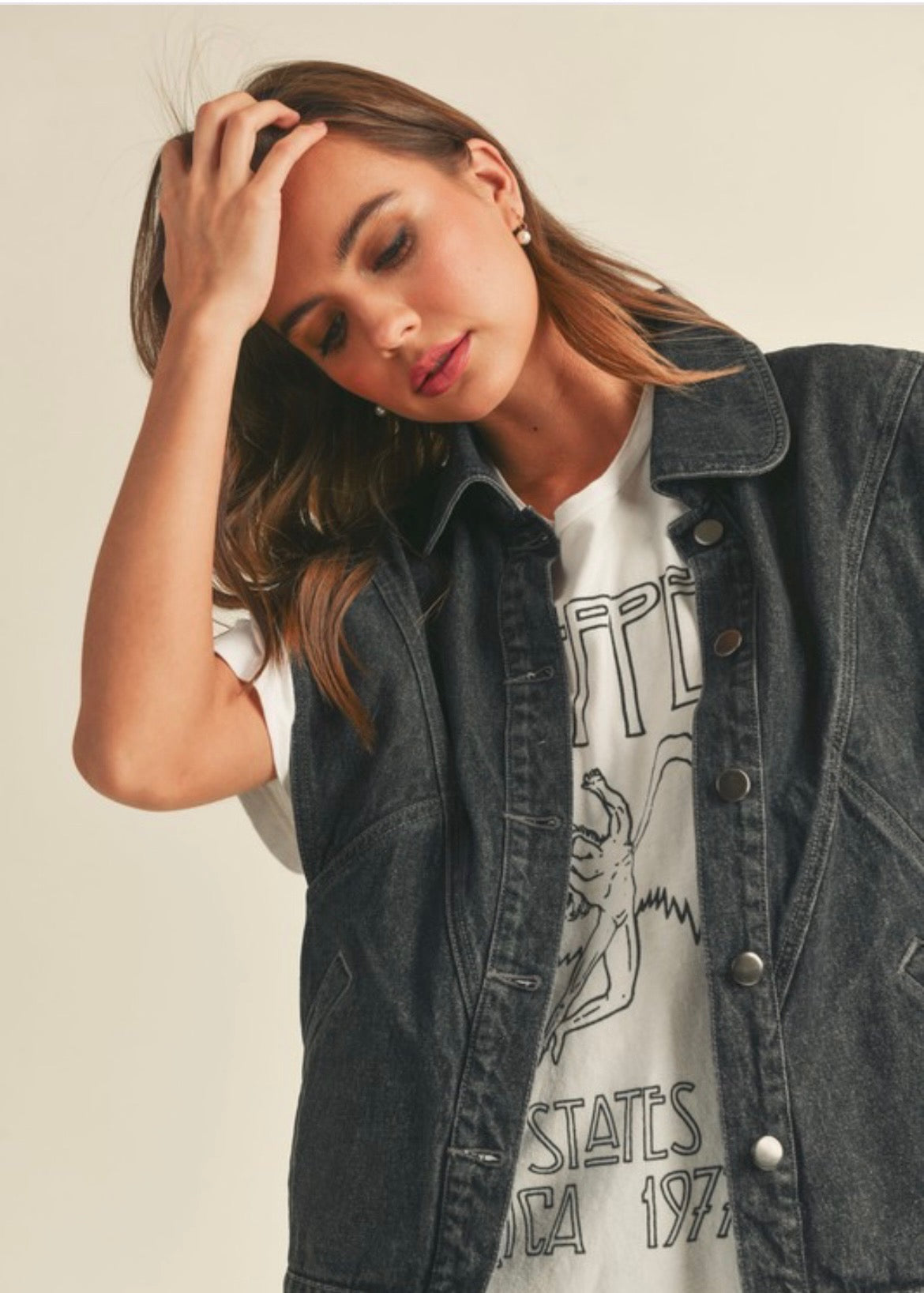 Tupelo denim vest jacket