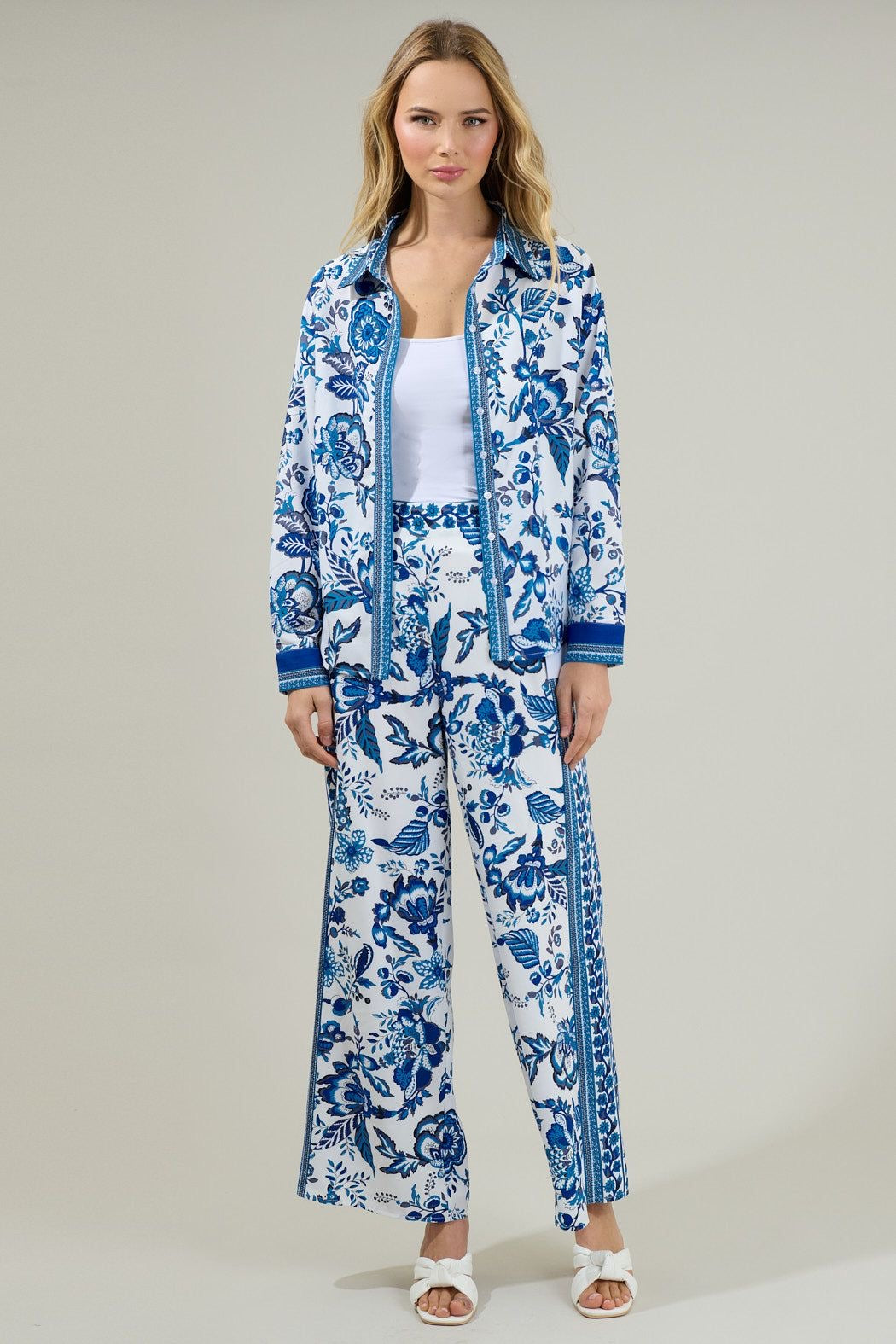 Santorini print pant set