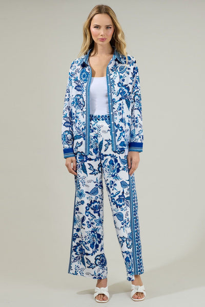 Santorini print pant set