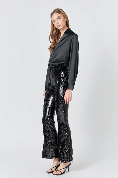 Sequin flare pants