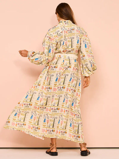 Noddy printed maxi dress