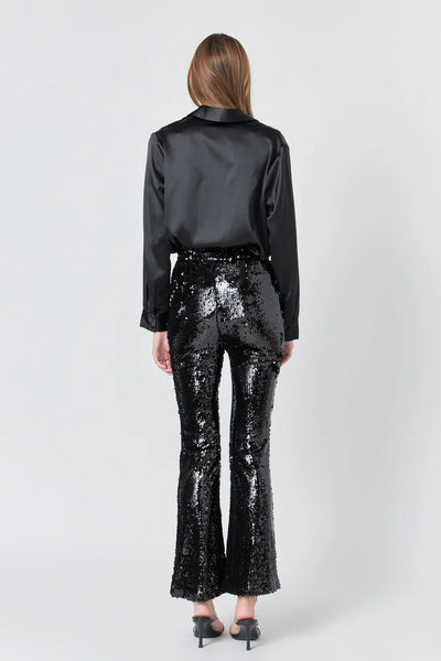 Sequin flare pants