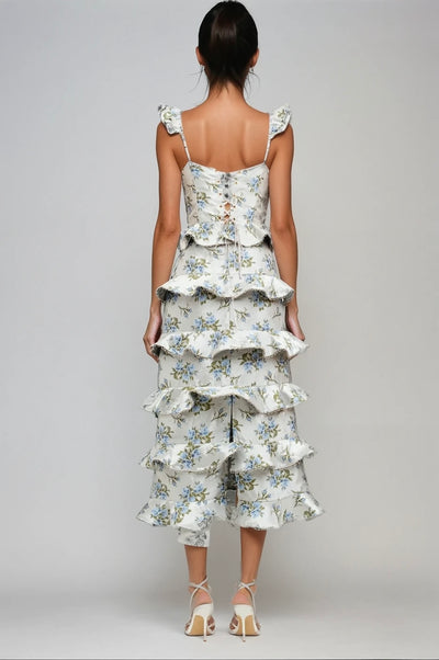 Elle tiered midi dress