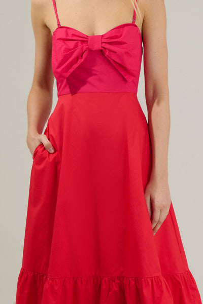 Mallory color block midi dress