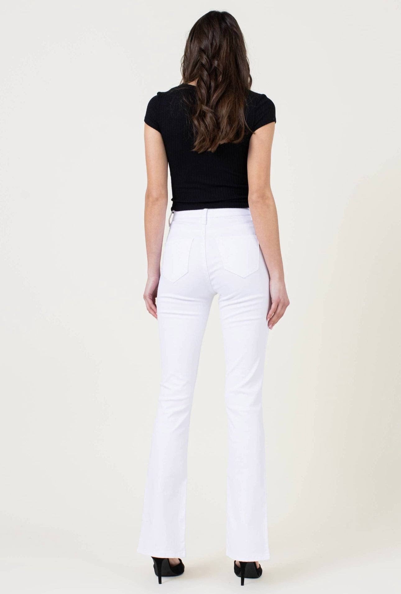 Carrie open toe white jean