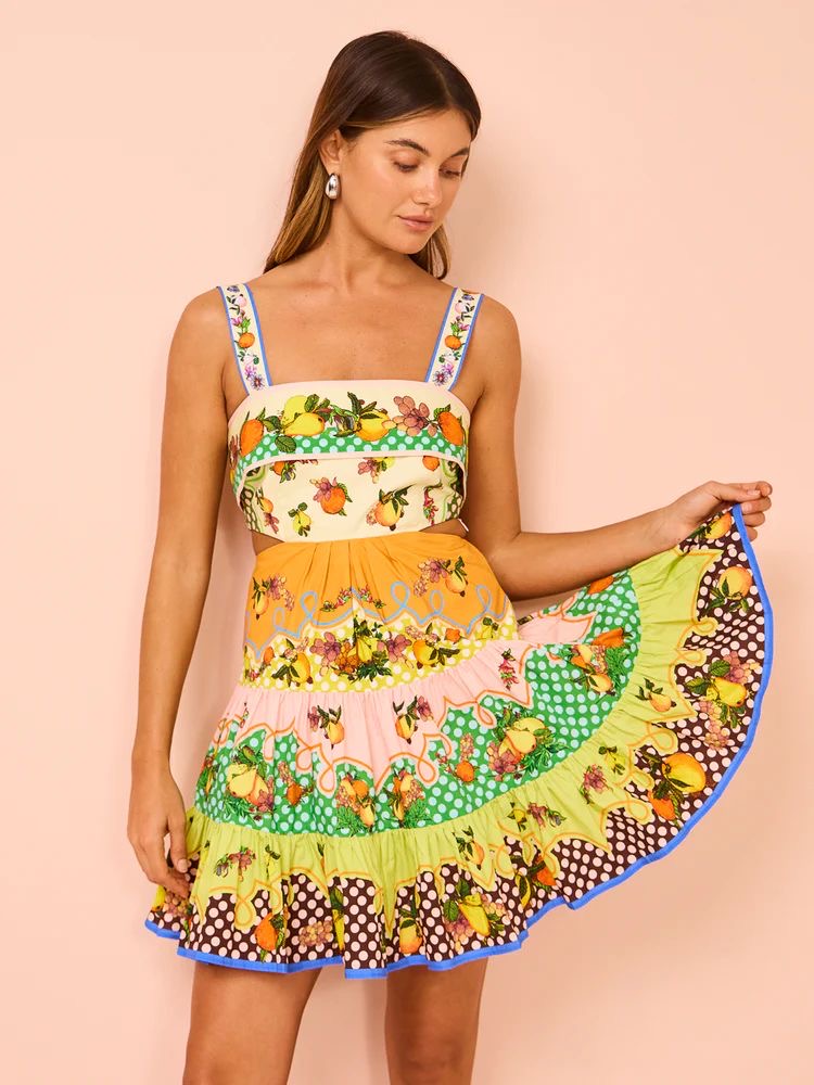 Fruit print mini dress