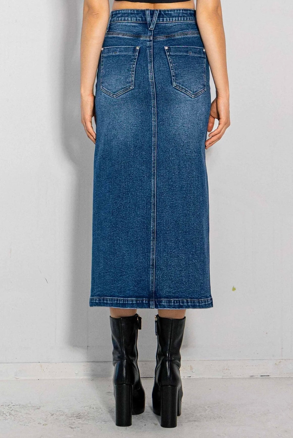 Quay maxi denim skirt