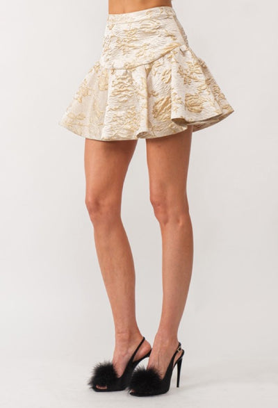 Nina metallic skirt in gold