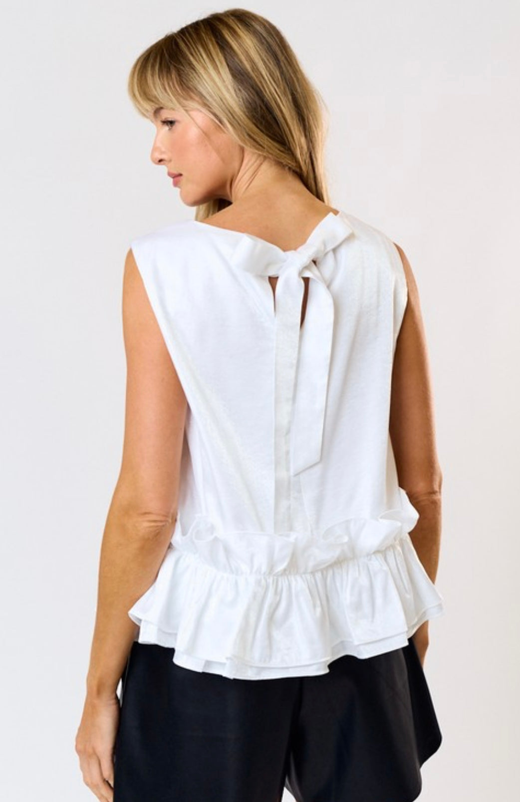 Jessyka white peplum top