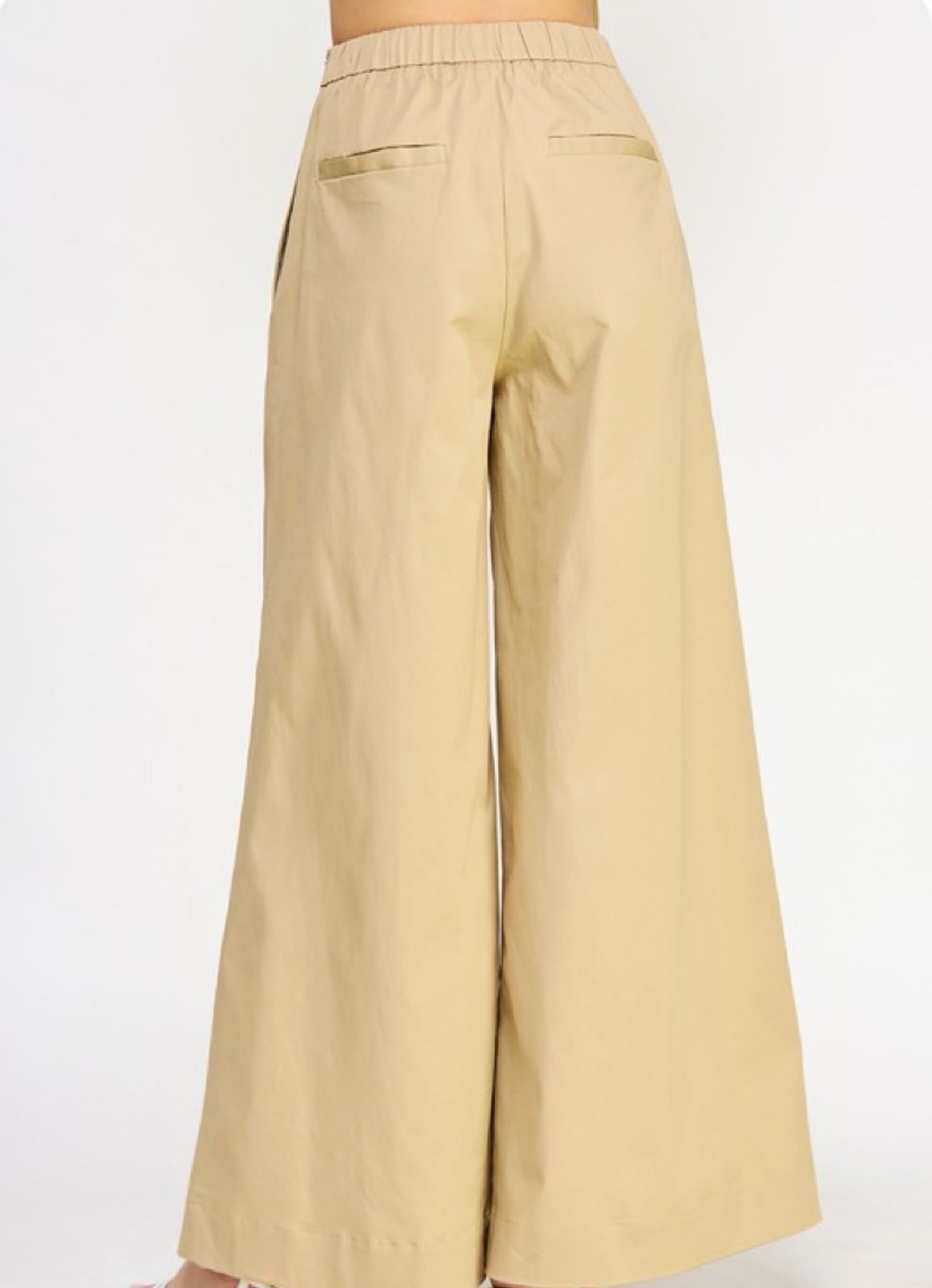 Ecru wide leg pant