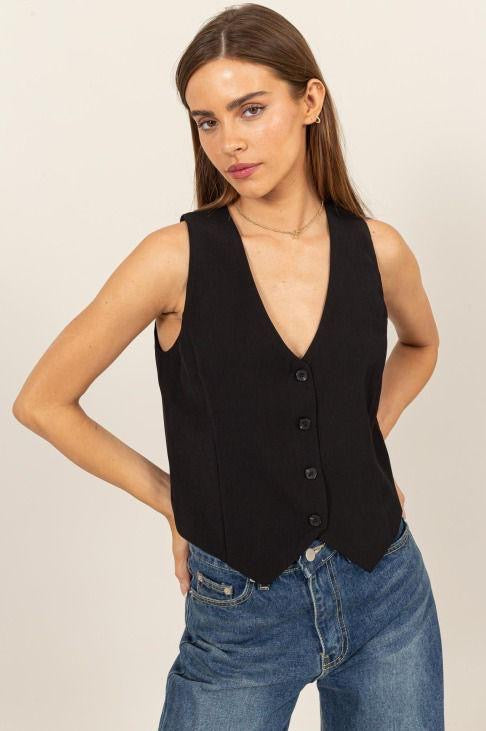 Silvie vest in black