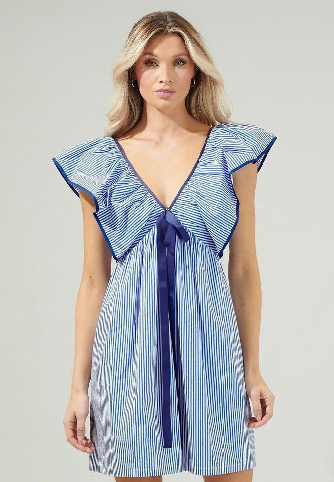 Alegria striped mini dress