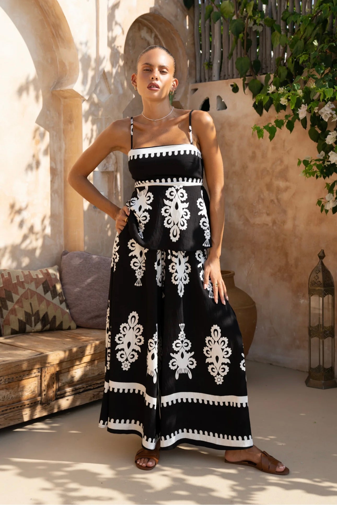 Tropical icon pant set