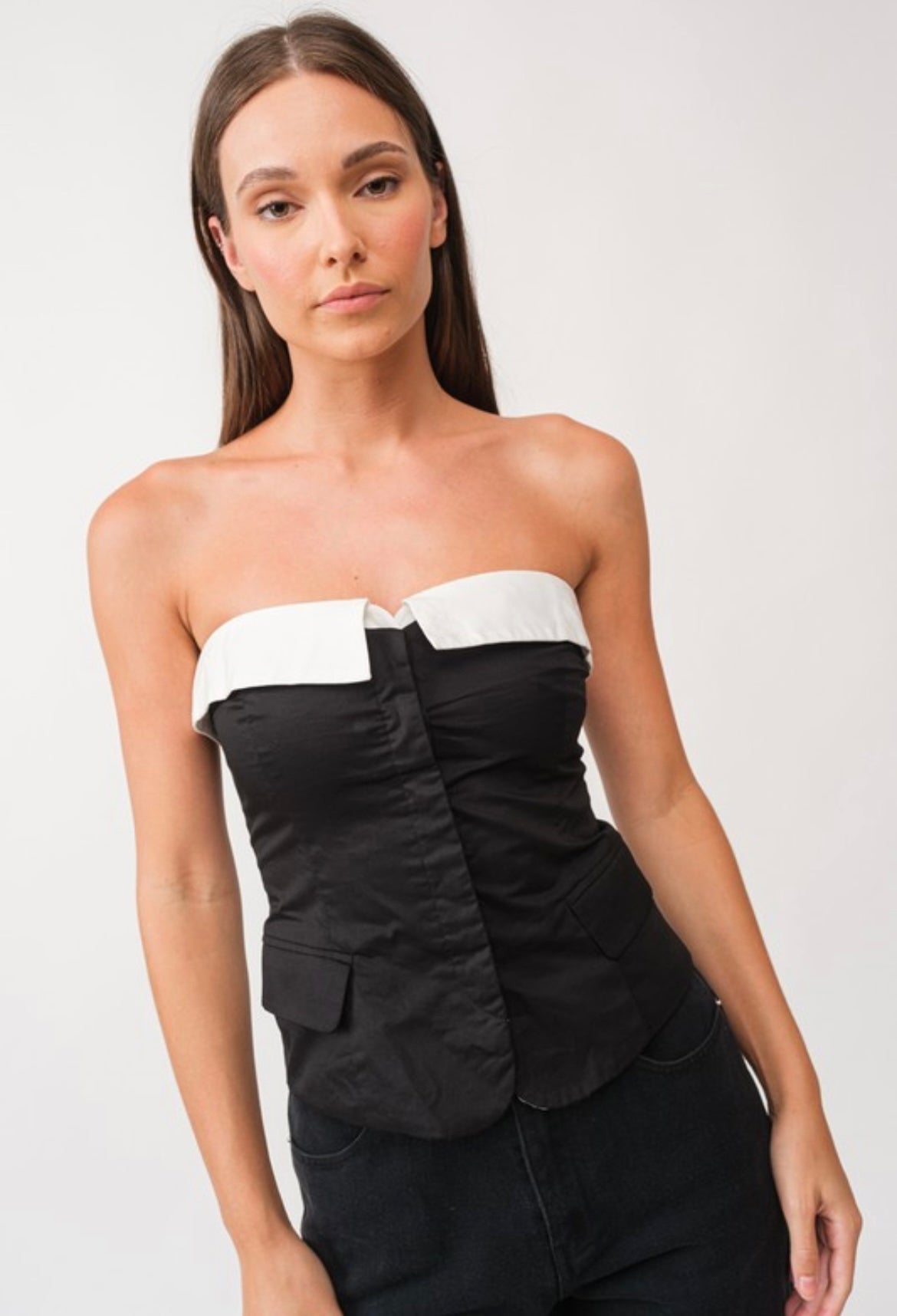 Tailored bandeau corset