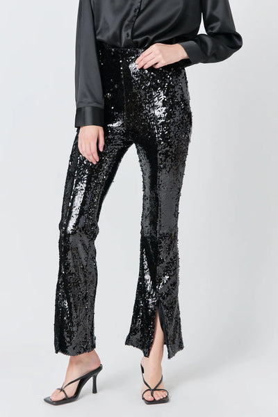 Sequin flare pants