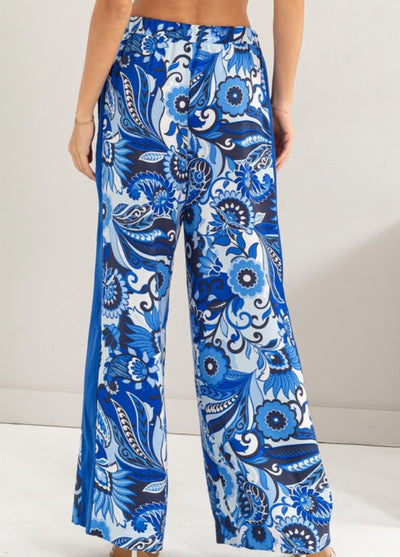 Blue paisley scarf and pant