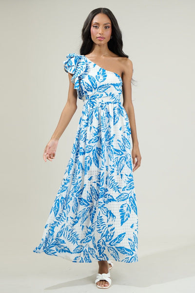 Polly floral ruffle maxi dress