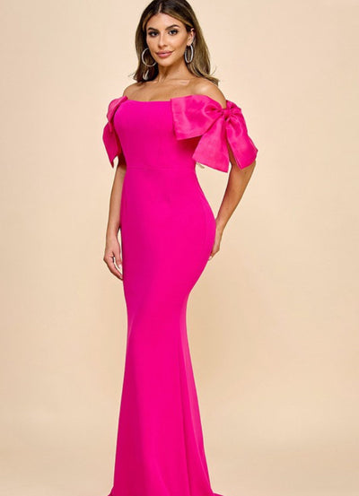 Alaya bow pink gown