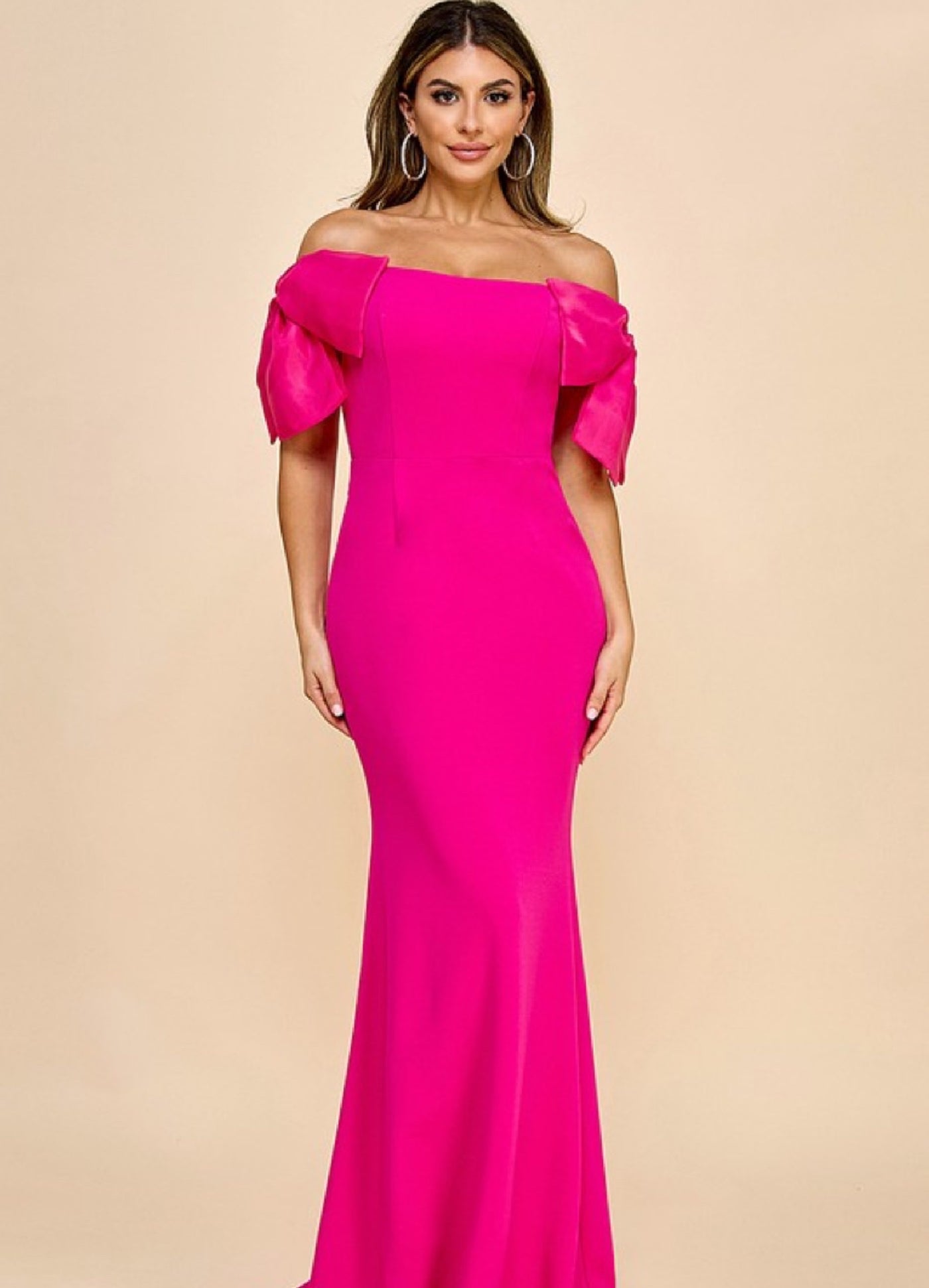 Alaya bow pink gown