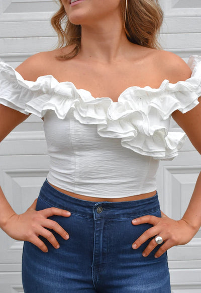 Faye off white crop top