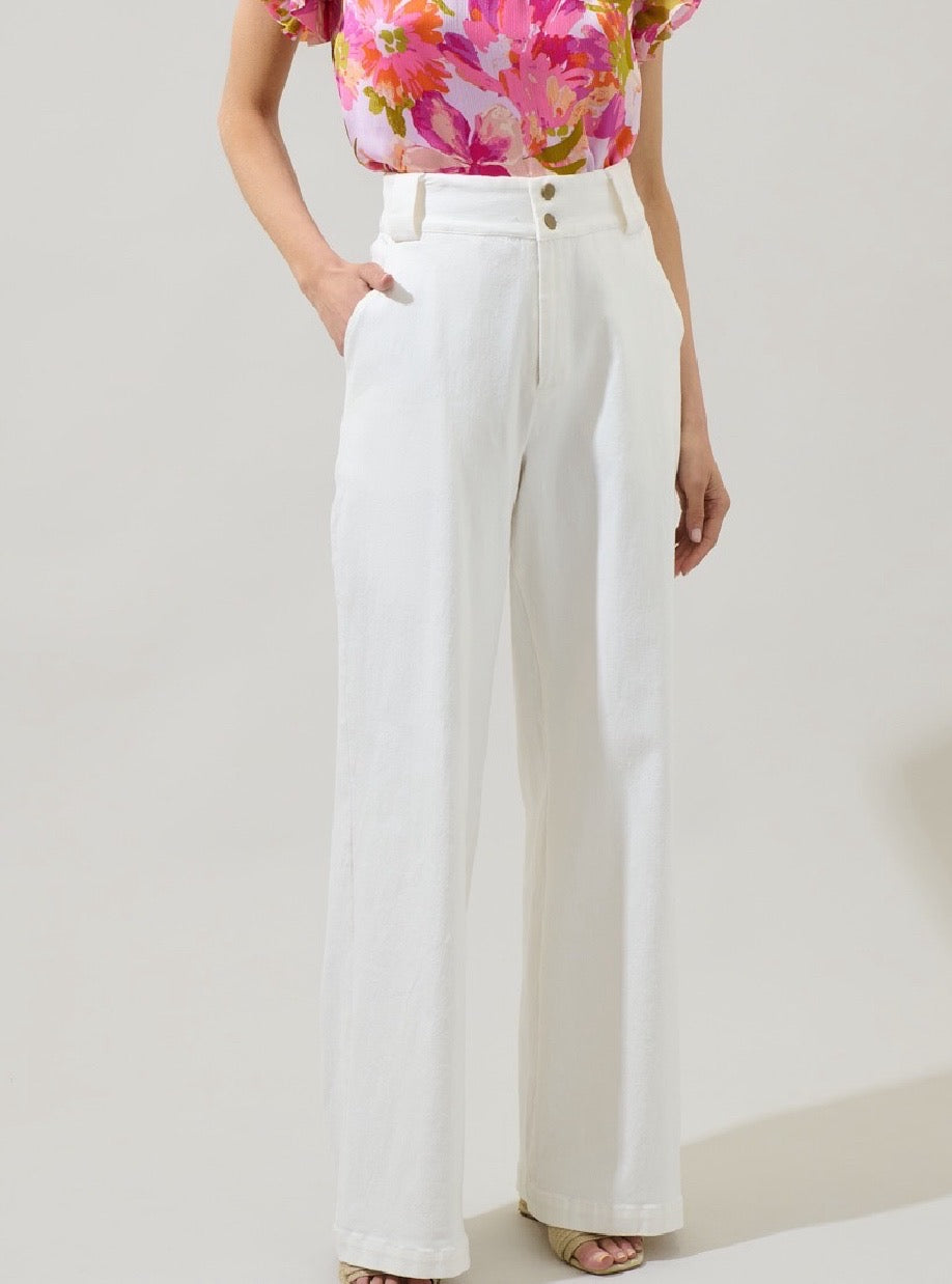 Park white denim pants