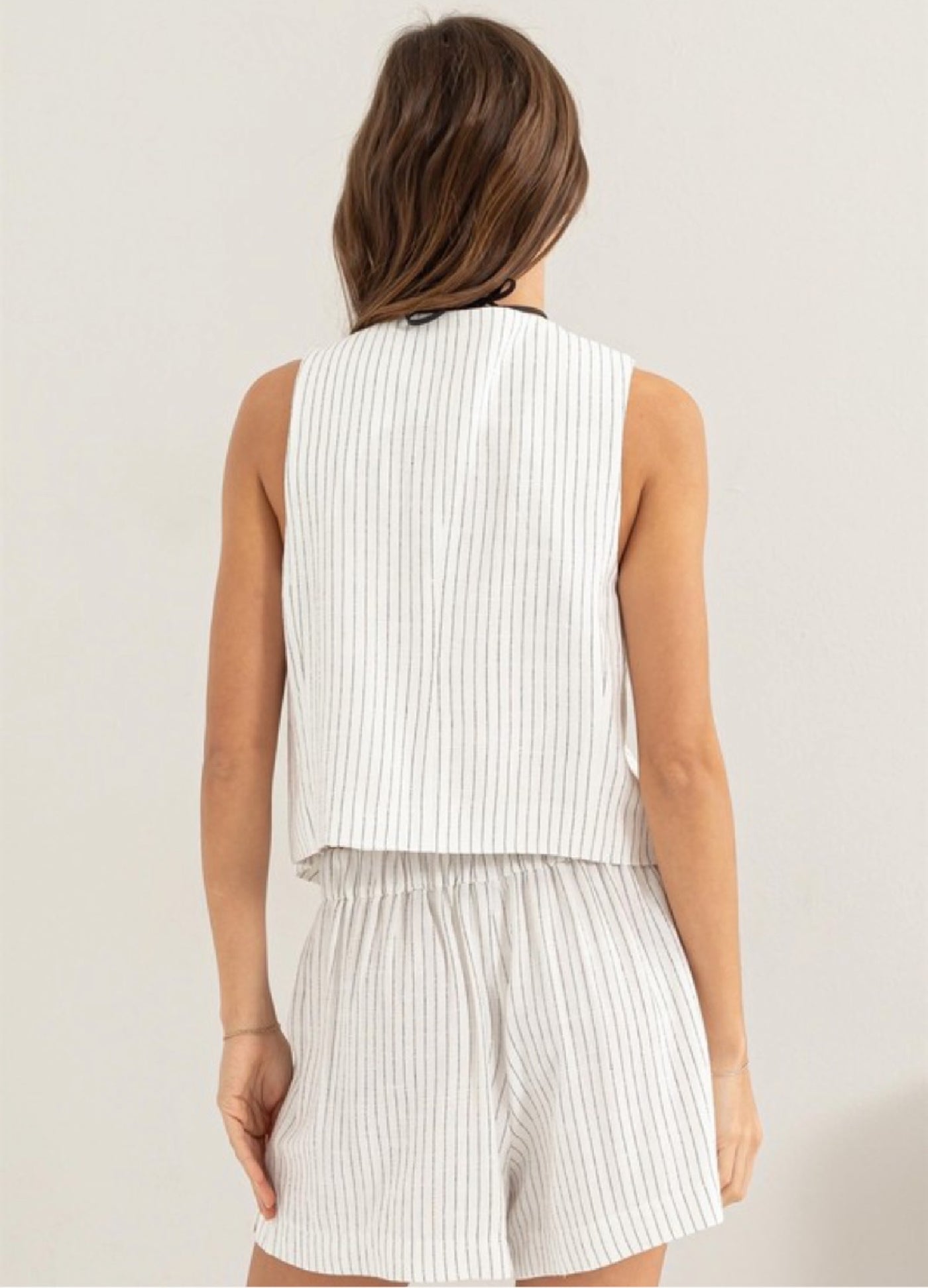 Pinstripe vest and short