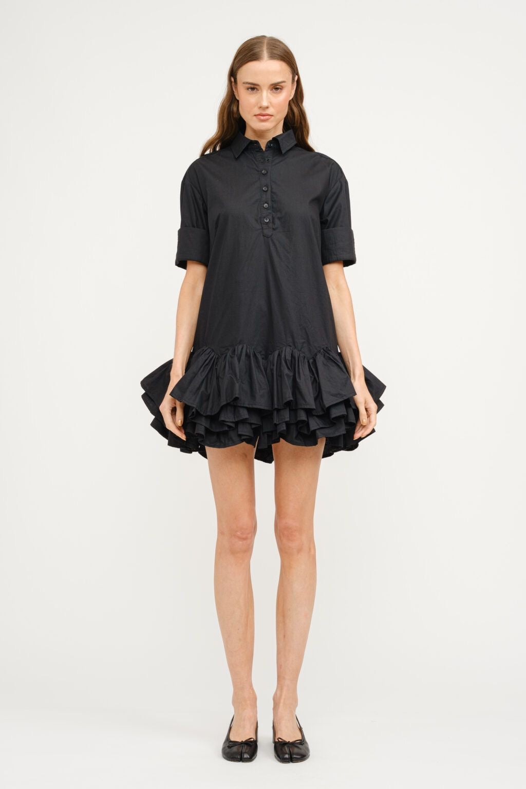 Ivanna flounce hem mini dress