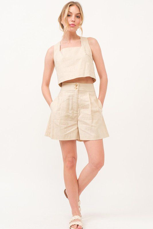 Cleo linen short set