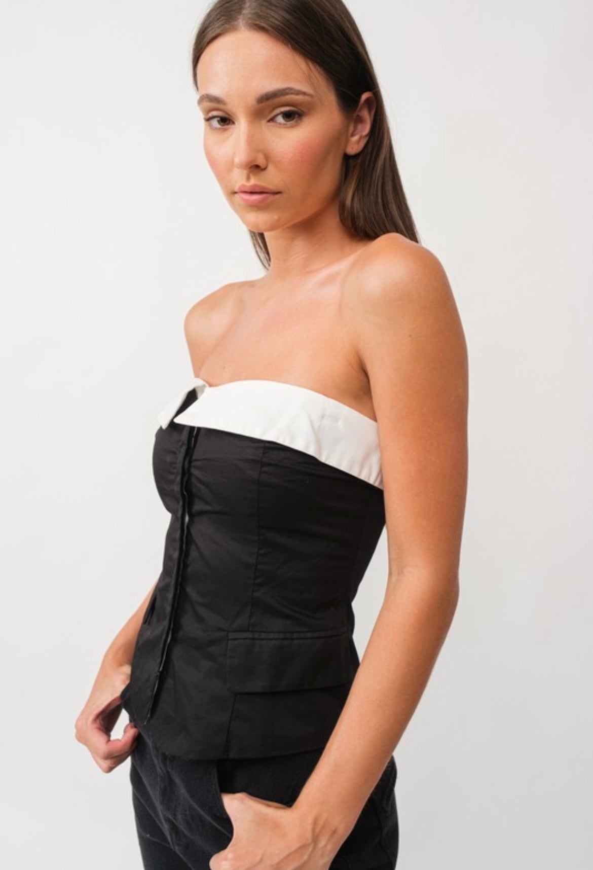 Tailored bandeau corset