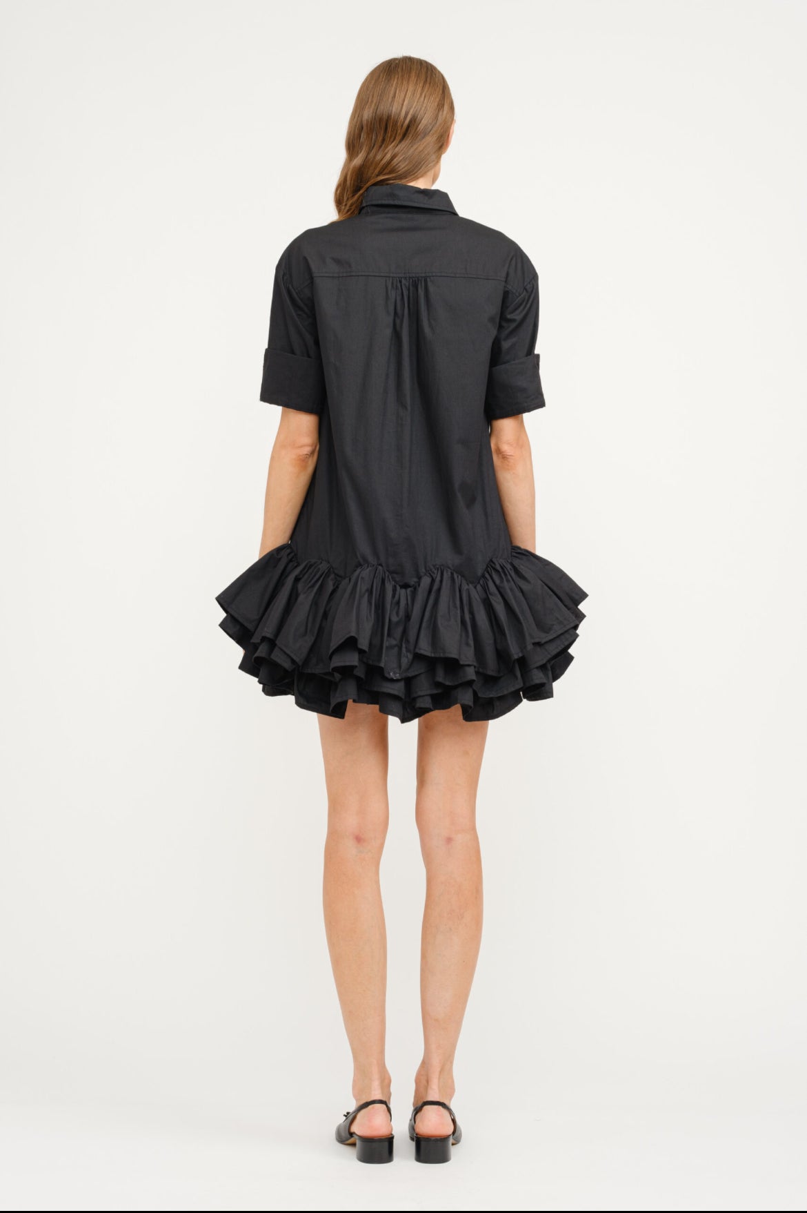 Ivanna flounce hem mini dress