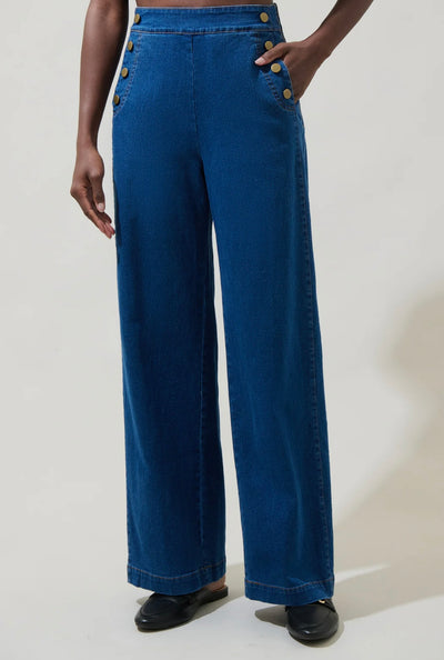 Jamie denim wide leg pant