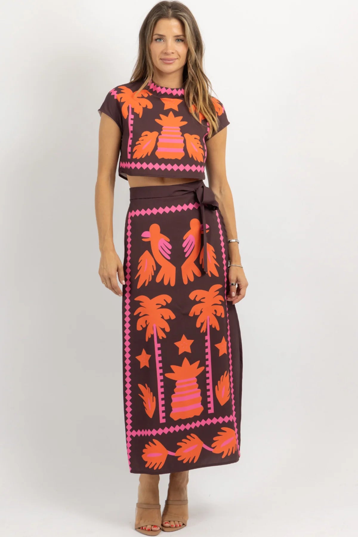 Gurina tropical skirt set