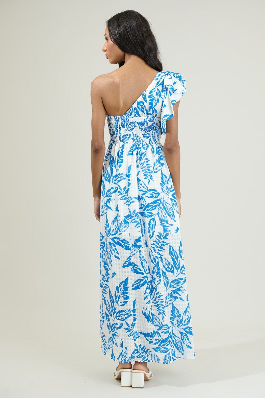 Polly floral ruffle maxi dress