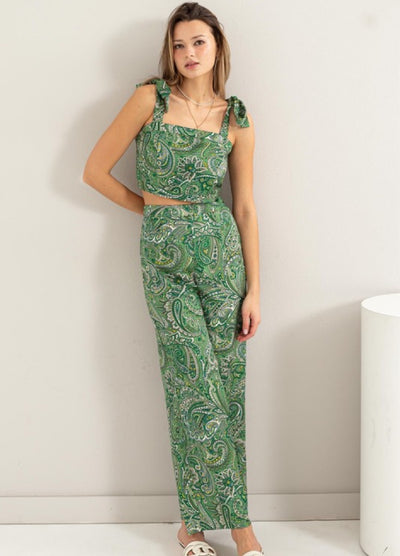 Kendra mosaic print pant set