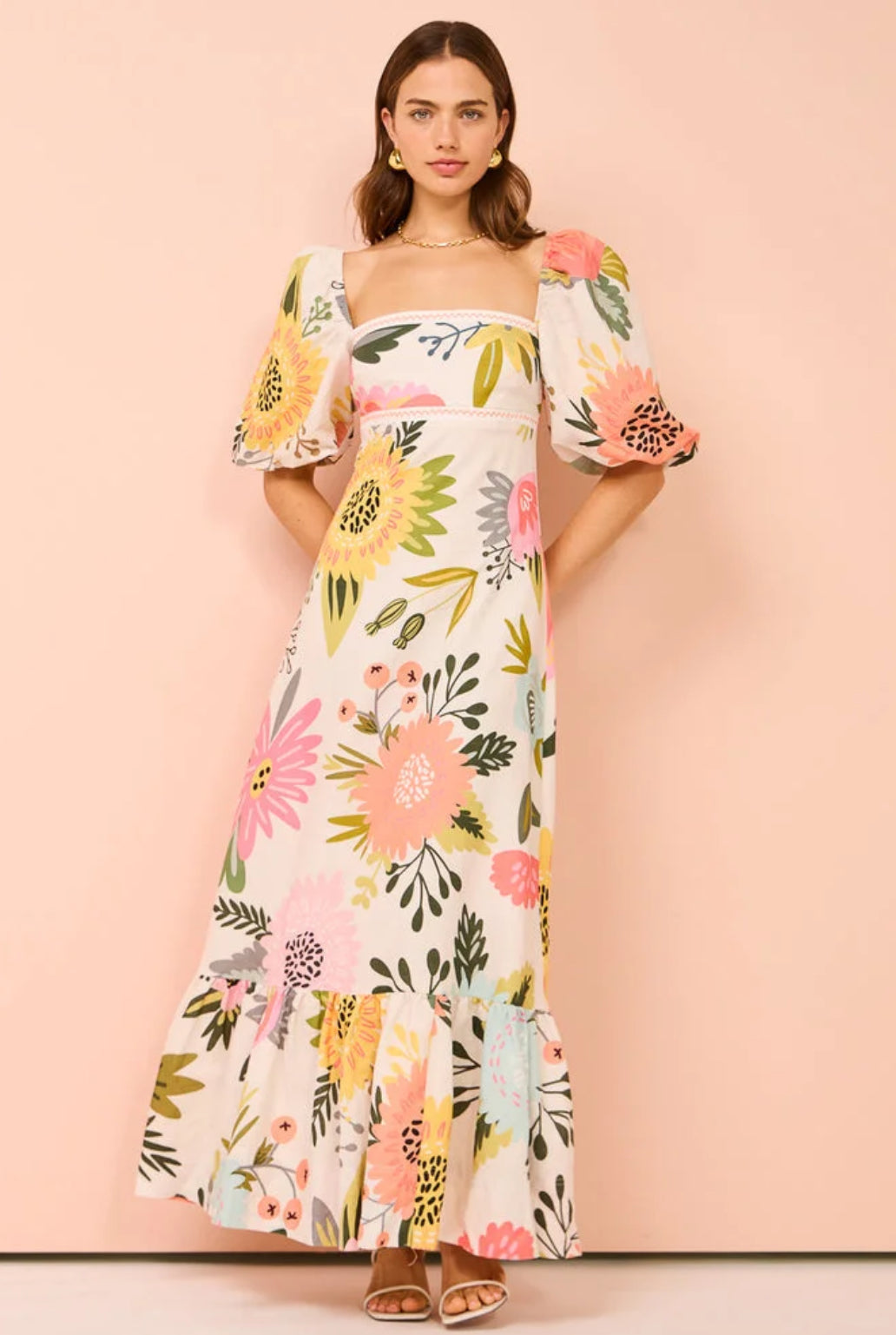 Reilly maxi flower dress