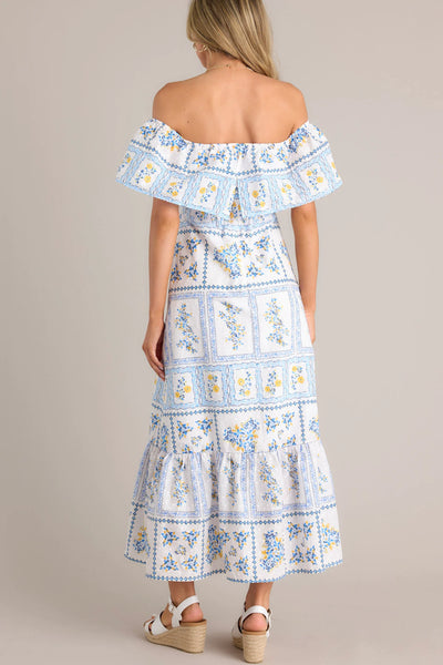 Eyelet tile print dress