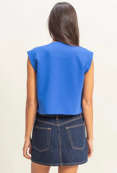 Balli button down top in blue
