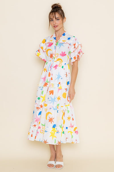 Cordelia multi midi dress