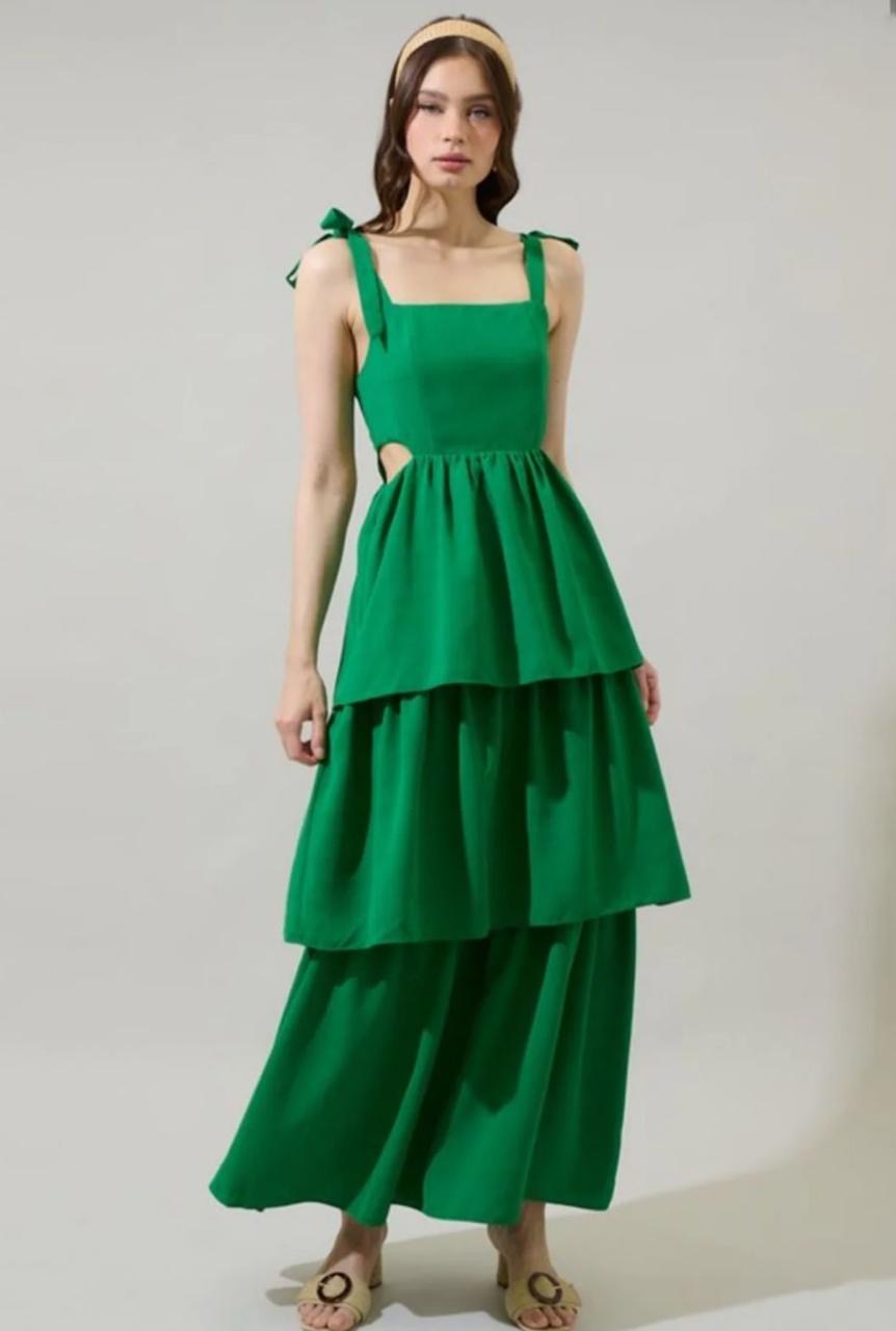 Vera cut out tiered maxi dress