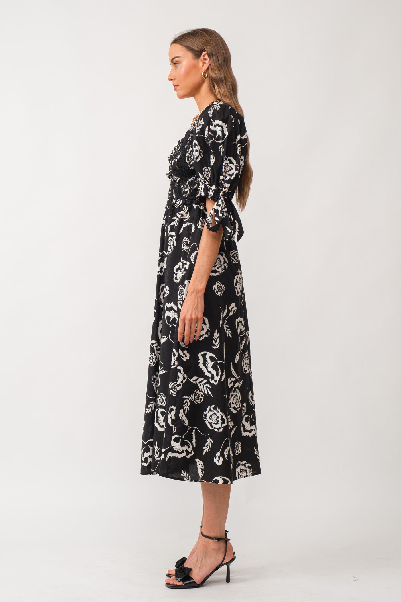 Salasai flower midi dress