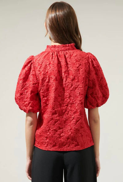 Arielle blouse in red