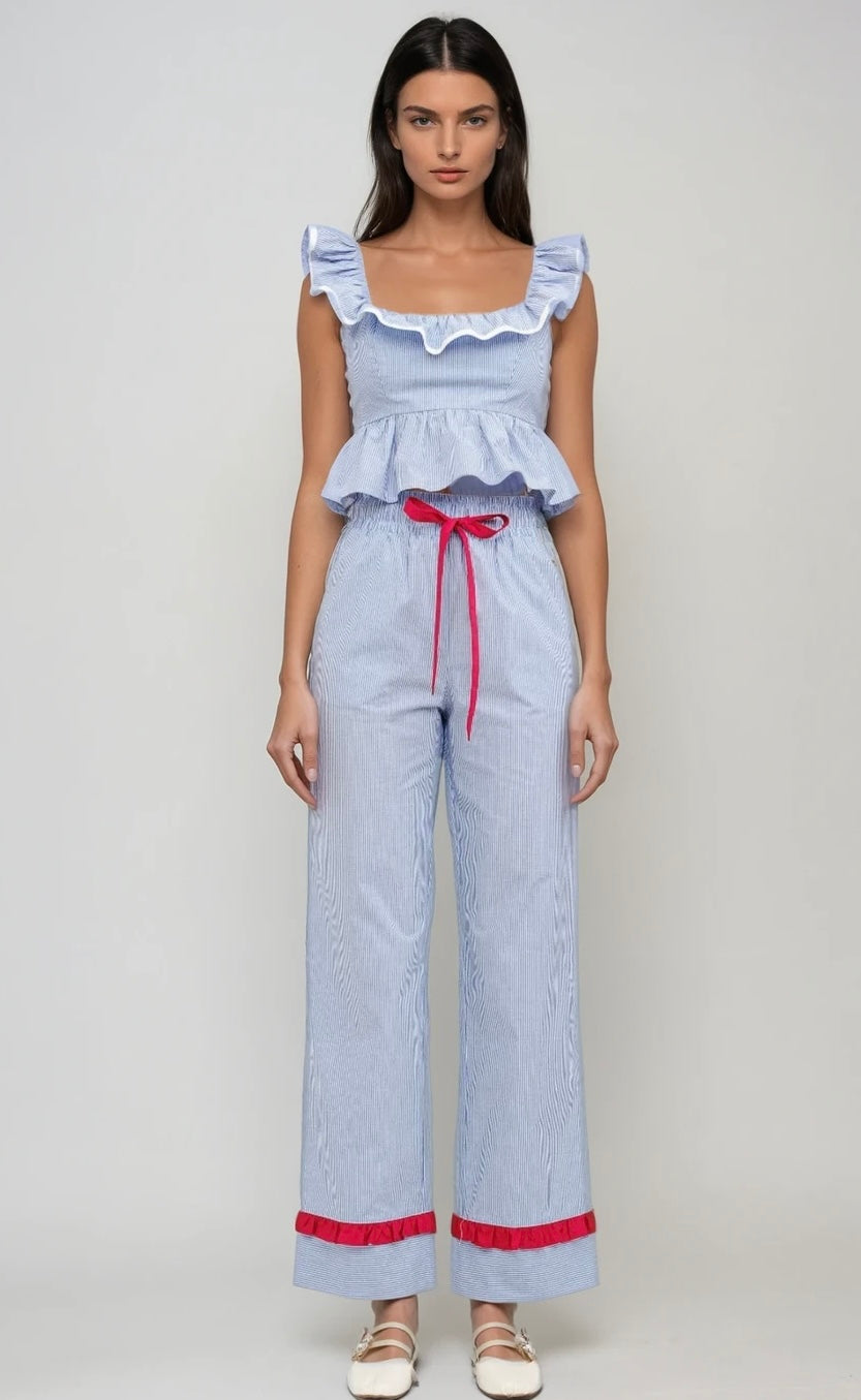 Marseille striped pant set